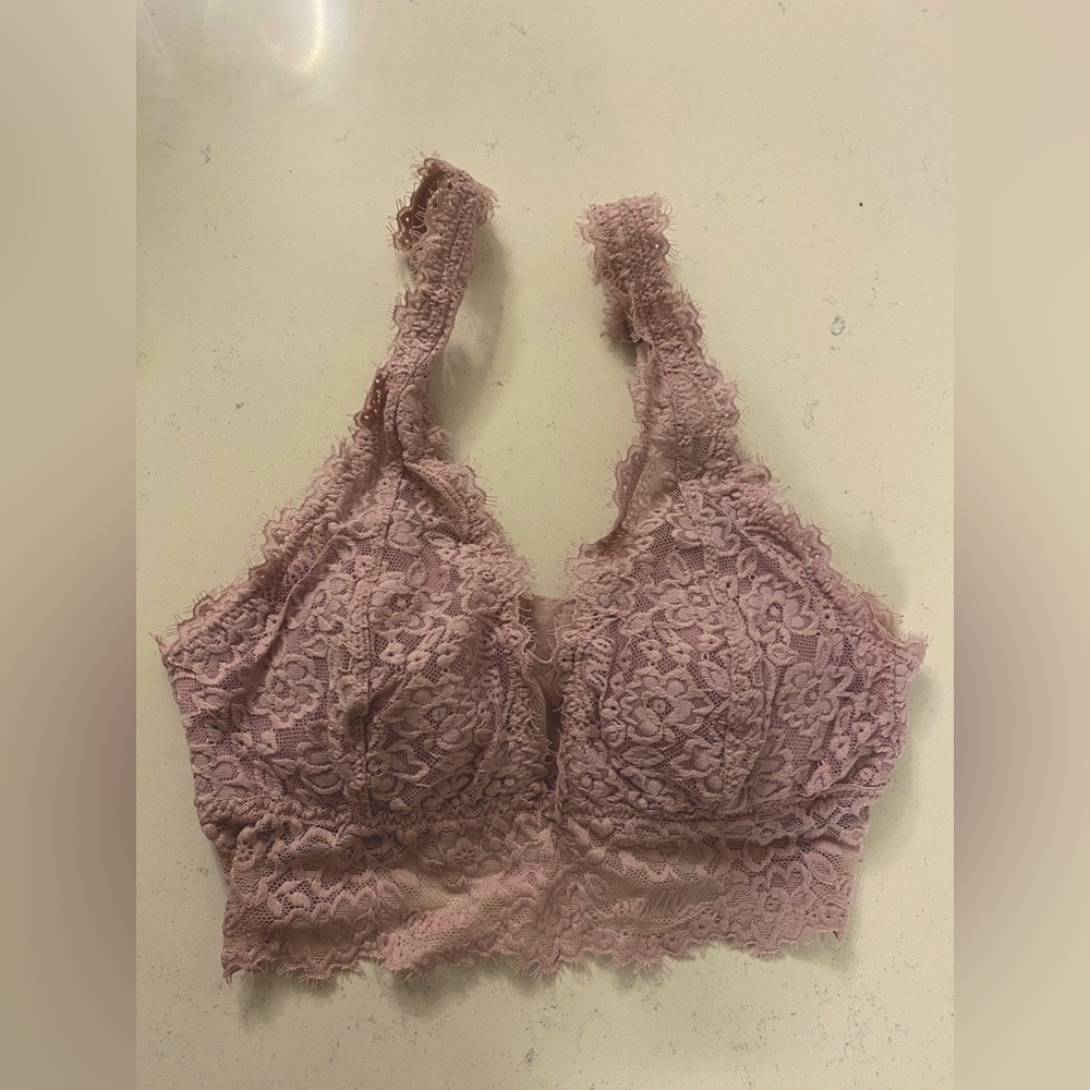 Aerie Lace Mesh Panel Bralette